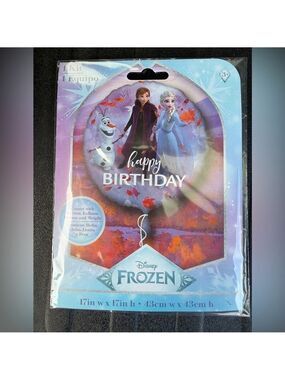 NWT Disney Frozen Happy Birthday Balloon Kit 17in. X 17in.